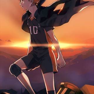 Hinata Haikyuu minimalist phone wallpaper