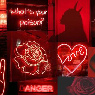 Aesthetic laptop neon wallpaper