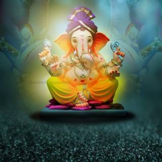 Ganpati black wallpaper