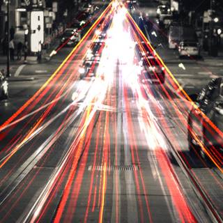 Highway night traffic phone wallpaper