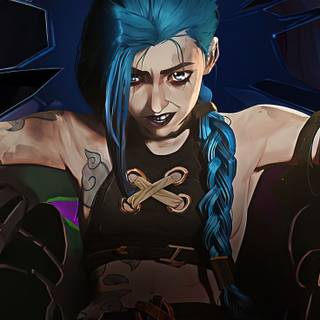 Arcane Jinx phone 4k wallpaper
