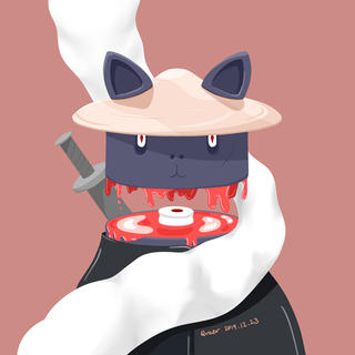 Samurai cat wallpaper