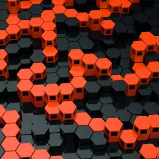 Orange and black desktop wallpaper