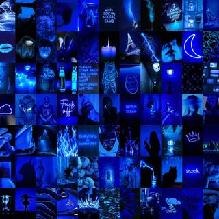 Blue Y2k Grunge wallpaper