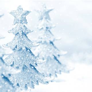 White Christmas tree wallpaper