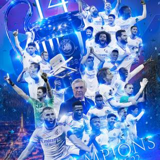 Real Madrid UEFA Champions League Champions 2022 wallpaper