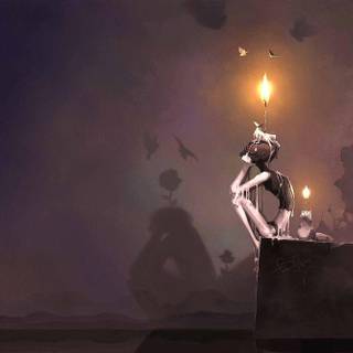 Sad painting wallpaper