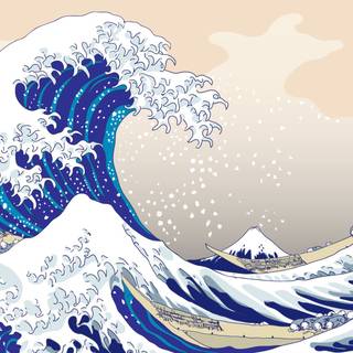 Aesthetic wave computer wallpaper