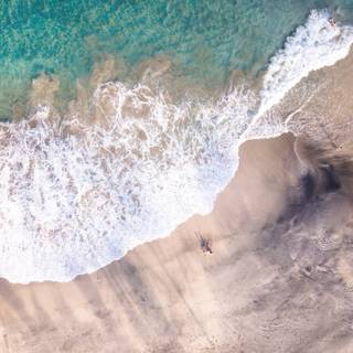Summer beach aerial view wallpaper