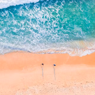 Summer beach aerial view wallpaper