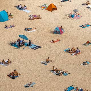 Summer beach aerial view wallpaper
