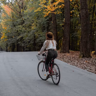 Girl riding bike wallpaper