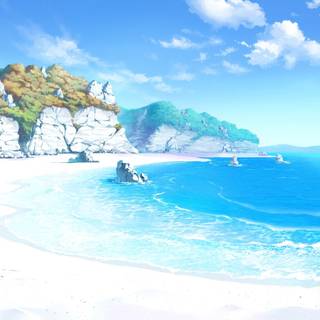 Summer island anime wallpaper