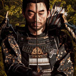 Aesthetic Ghost of Tsushima Mask wallpaper