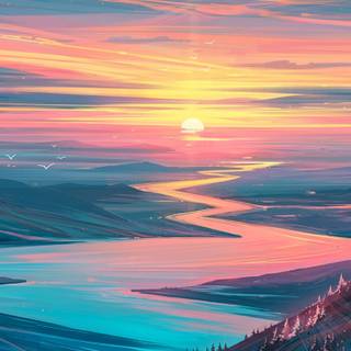 Digital art phone wallpaper