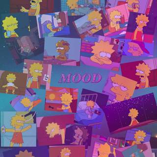 Simpsons trippy aesthetic wallpaper