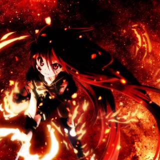 Dark red PC anime wallpaper