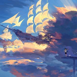 Anime desktop landscape wallpaper