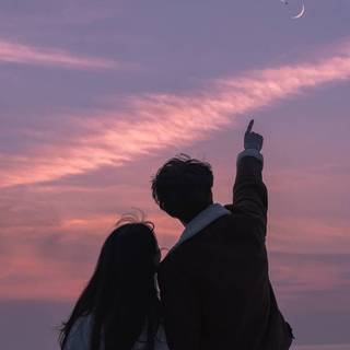 Summer couple aesthetic wallpaper