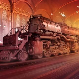 Train engine wallpaper