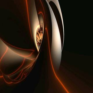 iPhone black and orange wallpaper