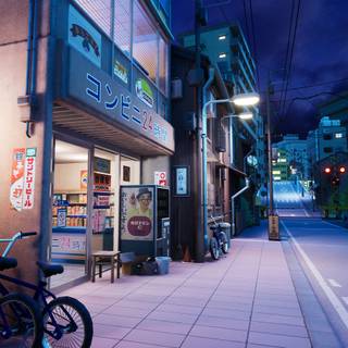 Japan anime street wallpaper