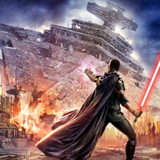 Starkiller vs Darth Sidious wallpaper