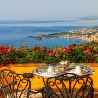 Summer terrace wallpaper