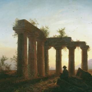 Greek temple wallpaper