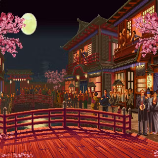 Pixel night wallpaper