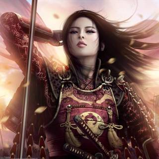 Samurai women PC wallpaper