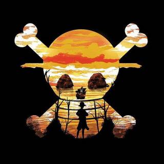 One Piece minimalist iPhone wallpaper