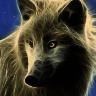 Golden wolf wallpaper