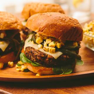 Veggie burger wallpaper