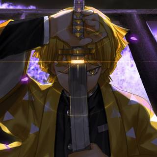 Desktop purple Demon Slayer wallpaper