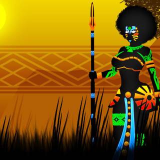 African warrior wallpaper