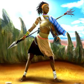 African warrior wallpaper