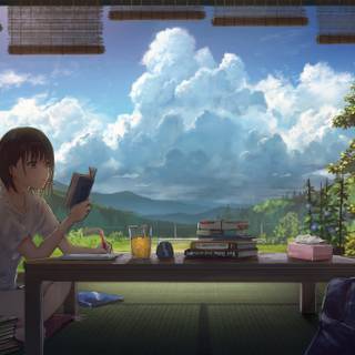 Anime summer afternoon wallpaper