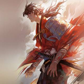 Red anime phone wallpaper