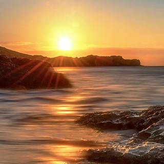 Summer sunset beach wallpaper