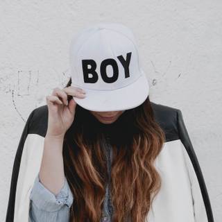 Girl with cap wallpaper