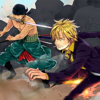 Sanji and Zoro wallpaper