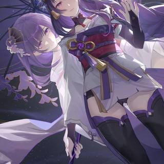 Raiden Shogun iPhone wallpaper