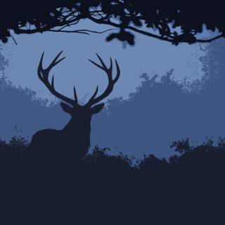 Deer painting wallpaper