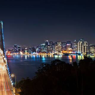 Summer city night wallpaper