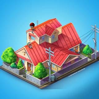 Doraemon house wallpaper