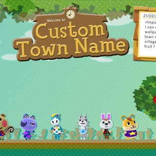 Animal crossing villages wallpaper