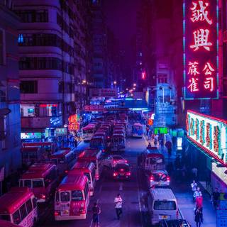 Hong Kong night wallpaper