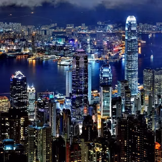 Hong Kong night wallpaper