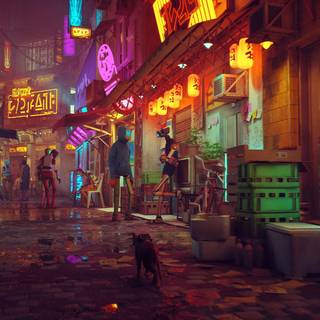 Stray game wallpaper